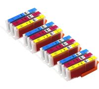 4 C/M/Y Ensemble De 3 Cartouches D'Encre À Remplacer Cli-581 Compatible/Non-Oem Pour Pixma Imprimantes (12 Encres)[ENC945645]