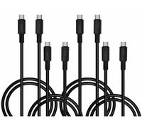 4 câbles de chargement USB-C / USB-C jusqu¿à 100 W noir - 1 m