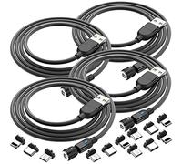 4 câbles USB LDK-105 avec connecteurs magnétiques USB-C/Micro-USB/Lightning [Callstel]