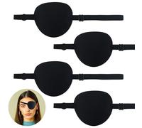 4 cache oeil médical pour adulte enfant,cache oeil medical,pirate patch oculaire,œil gauche et droit pour la période de récupération après une