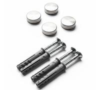4 caches en acier inoxydable de 14 mm de diamètre