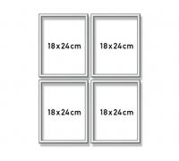4 Cadres Aluminium Argent Mat Quattro 18 x 24 cm - Peinture par Numéros