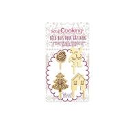 4 cake topper en bois - Noël