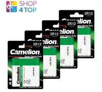 Lot de 12 piles green avec blister 4,5V 4,5 Volt 3R12 remplacent 3LR12 Camelion