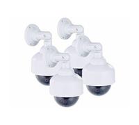 : 4 caméras dômes factices avec coupole transparente et support mural