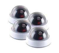 VisorTech 4 caméras dômes factices avec LED Rouge