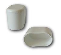 4 Capuchons de recouvrement/Capuchons de pied de chaise, en plastique, pour tubes ovales