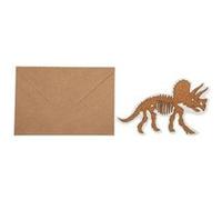 4 cartons invitation dinosaure enveloppes 15x9cm - artifetes 91466 Gris G