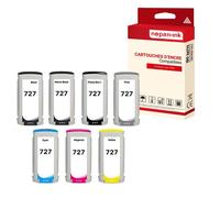 4 Cartouche d'encre pour pour HP 727 Multi-couleurs 130 ml