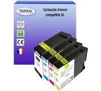 T3AZUR -4X Cartouches compatibles avec Canon PGI2500XL PGI-2500 XL pour Canon Maxify IB4050 IB4150 MB5050 MB5150 MB5155 MB5350 MB5450 MB5455