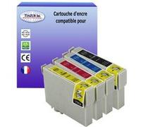 4 Cartouches Compatibles avec Epson Stylus SX100, SX105, SX110, SX115 remplace Epson T0711 T0712 T0712 T0714 - T3AZUR