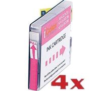 4 cartouches compatibles Brother LC970M et LC1000M - Magenta iColor