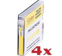 4 cartouches compatibles Brother LC970Y et LC1000Y - Jaune iColor