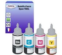 4 Cartouches Compatibles pour Epson EcoTank ET-14000, ET-16500, ET-2500, ET-2550, ET-2600, ET-2610 remplace Epson T66XL - T3AZUR G