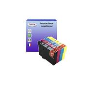4 Cartouches Compatibles pour Epson Stylus S22, SX125, SX130 remplace Epson T1281 T1282 T1283 T1284 -