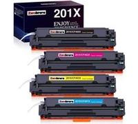 4 Cartouches de Toner HP 201X (201A)- HP CF400X CF401X CF402X CF403X (CF400A) pour HP Color LaserJet Pro MFP M277N M277 G