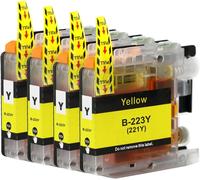 4 Cartouches d'encre Jaune pour remplacer Brother LC223Y Compatible/Non-OEM pour Brother DCP et MFC Imprimantes