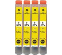 4 Cartouches d'encre Jaune pour remplacer Epson T3364 (33XL Series) Compatible/Non-OEM pour Epson Expression Premium Imprimantes