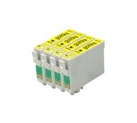 4 cartouches d'encre jaunes compatibles T0804 pour Epson Stylus Photo non-OEM - remplacement fiable