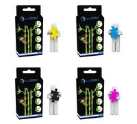 4 Cartouches d'encre type T1631 Noir 500p T1632 Cyan 400p T1633 Magenta 400p T1634 Jaune 400p pour Epson WORKFORCE WF2520NF