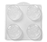 World Of Moulds 4 cavité 'Maltais Croix' Décoré avec Roses Savon/Bombe De Bain Moule L21