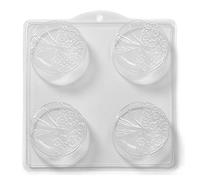 4 cavité Rond Libellule et Fleurs Savon/Bombe De Bain Moule L36