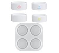 4 cavités thème de la mer Porte-bougie chauffe-plat en silicone multi-usages pour savon Décoration de la maison Moule en silicone