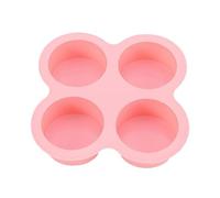 4-Cavity Silicone Mousse Cake Mold, Non-Stick Air Fryer Baking Cup Pan | Flexible Dessert Tray for Mini Tarts, Muffins, Puddings, and Savory Pies with Easy Release
