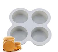 4-Cavity Silicone Mousse Cake Mold, Non-Stick Air Fryer Baking Cup Pan | Flexible Dessert Tray for Mini Tarts, Muffins, Puddings, and Savory Pies with Easy Release