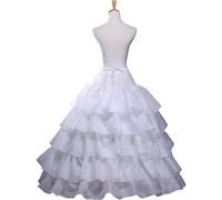 4 Cerceau De Jupon De Crinoline pour Robe De Mariée 5 Couches De Boules De Bal Robe De Bal À Demi-glissades sous-Jupe Vintage Couches Élégantes Jupon