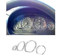 4 CERCLAGE DE COMPTEUR CHROME POUR BMW SERIE 3 E46 BERLINE CABRIO & COUPE