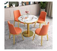 4 chaises et 1 table de négociation Table et chaise Combinaison de bureau et de salon de thé Table de café et chaises de loisirs Interview tables rondes et