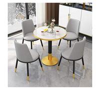4 chaises et 1 table de négociation table et chaise combinaison simple table ronde salon cuisine hôtel bibliothèque cinéma salle de réunion loisirs table et chaise sh
