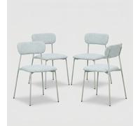 4 chaises modernes de cuisine avec siège rembourré Inka YES - Vert
