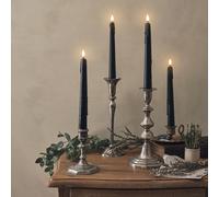 4 Chandelles TruGlow® Noires à Cire Coulante avec Télécommande