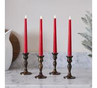 4 Chandelles TruGlow® Rouge Télécommandées