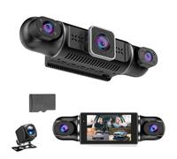 4-Channel 1080P Car Recorder, 4 Channel Dash Cam, Driving Security 4-Channel 1080P Car Recorder, 360° View 4 Channel Dash Cam, 4k HD Dash Cam Camera, 24h Parking Mode (Four Cameras with WiFi + 64G)