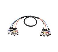 4 Channel XLR Male to Female Snake Cable - Pro Audio Effects Snake for Live, Recording, Studios, and Gigs - Patch, Amp