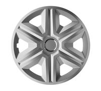 4 chapeaux de roue de 16 pouces ensemble complet argent résistant aux impacts