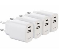 4 chargeurs secteur USB-A / USB-C 17 W Revolt