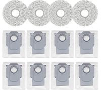 4 chiffons et 8 sacs à poussière de rechange pour robot Roborock Accessoires pour aspirateur robot QV 35A QR 798 QR 598 modèles