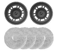 4 Chiffons Lingettes avec 2 Supports de Rechange, Chiffons Lingettes pour Dreame L20 Ultra/ L10s Ultra Gen2/ L10s Pro Ultra Heat/ X30 Ultra/ X40 Ultra/ X40 Master/ L40 Ultra