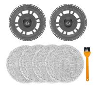 4 Chiffons Lingettes avec 2 Supports de Rechange et Petites Brosses Compatibles Aspirateur Dreame - pour L10s Pro Ultra Heat/X40 Ultra/L40 Ultra/L20 Ultra/X40 Master/Mova E30 Ultra