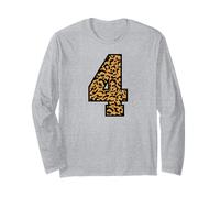 4 Chiffres Leopard Quatre Team Sports Varsity Matching Manche Longue
