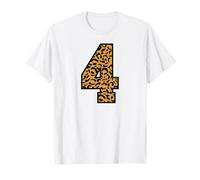 4 Chiffres Leopard Quatre Team Sports Varsity Matching T-Shirt