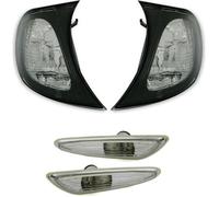 4 CLIGNOTANT + REPETITEURS AVANT BLANC A CONTOUR NOIR BMW SERIE 3 E46 BERLINE PHASE 2 01-05