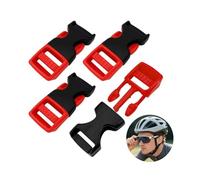4 Clips de Menton pour Casque, Boucle de Rechange pour Casque de Vélo, Fermeture À Fiche, Pièce de Rechange pour Casque, Compatible avec Les Casques Abus, Convient Aux Motos et VTT.