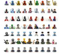 4 cm enfants Anime Figure héros blocs de construction enfant cadeau assemblage jouet modèle personnages Figurine briques garçon enfant enfants Ninja aléatoire 50
