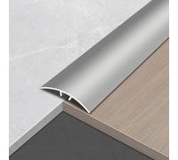 4 CM Large Bande Recouvrement Pour Seuil Et Joint De Sol, Bande Transition Plancher Stratifié, Bois, Carrelage, Vinyle, Séparateur Facile À Nettoyer(Argent)