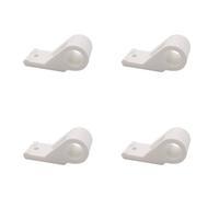 4 Colliers Déportés d'Espagnolette, Composite, Blanc, Accessoire pour Volet Battant